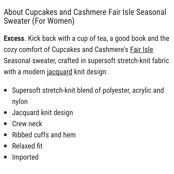 ⭐️SOLD⭐️ Cupcakes & Cashmere Fair Isle Sweater - Picture 3 of 11
